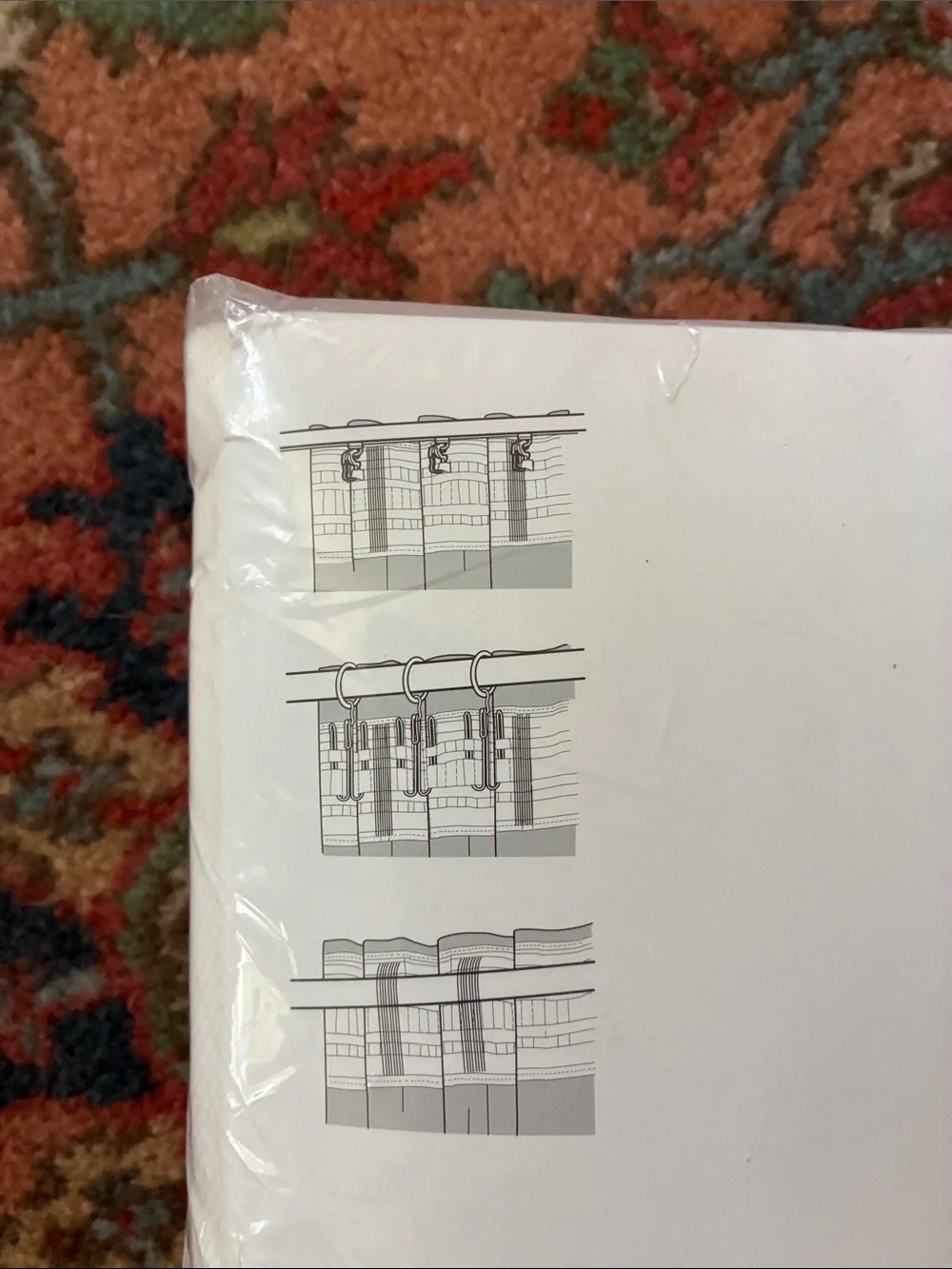 IKEA White Tibast Drapery Panel - Light-Filtering Window Curtain